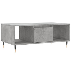 Maison Chic Table basse,Table Console Table d'appoint, Table pour salon Gris béton 90x50x36,5 cm Bois d'ingénierie -MN83159