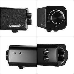 Universal DOCOOLER BT 4.0 SPELERS 4400MAH BATTERIE INTÉRIEURE BASSE BASS AUX-IN NOIR pas cher