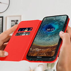 Avis Avizar Étui Nokia X10 et X20 Clapet Portefeuille Fonction Support Vidéo rouge