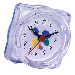 Acheter Mini Voyage Horloge Gradient Son Bureau Réveil Snooze Veilleuse 4 # Blanc