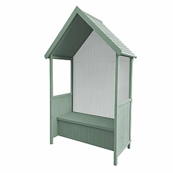 Banc de Jardin en Bois Coffre de Rangement Abribus Gardiun Alice Green 75x137x223 cm