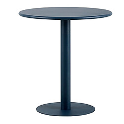 Pegane Table ronde en métal coloris gris anthracite - diamètre 70 x hauteur 73 cm