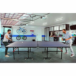 PLAYTOWN Table de ping-pong pliante professionnelle 274x152,5 cm avec tendeur de raquette pour balles Booster