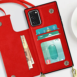 Avis Avizar Coque Cordon Samsung Galaxy S20 FE avec Porte-cartes Support Vidéo Lanière rouge