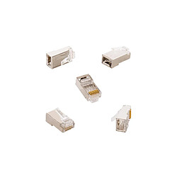 Ledkia Pack 100 Unités RJ45 FTP Blindé Transparent pas cher