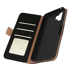 Avizar Housse pour Nothing Phone 2 Cuir Véritable Portefeuille Leather Cover Noir