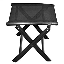 Acheter Maison Chic Repose-pied,Tabouret confortable pliable Noir Aluminium -MN15532