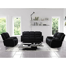 Acheter Vente-Unique Fauteuil relax en microfibre HERNANI - Noir