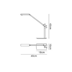 Luminaire Center Lampe de Table Phuket 1 Ampoule 7W LED 3000K, 600lm, blanc mat/hêtre/chrome poli