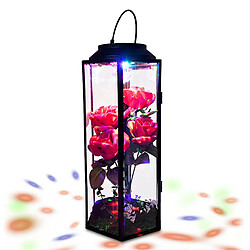 Lampe LED Couleur Fleur Rose Décoration Cadeau Saint Valentin Rose Rouge