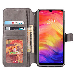 Acheter Wewoo Housse Coque Pour Xiaomi Redmi 7 AZNS Texture du mollet Etui en cuir avec rabat horizontal magnétique PU supportlogements cartes et cadre photo Gris