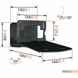 Avis Lexon Vogel s Sound 3205 Support profil bas pour haut parleur(s) blanc montable sur mur