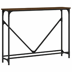 Maison Chic Table console | Meuble d'entrée | Table d'appoint chêne marron 102x22,5x75 cm bois d'ingénierie -GKD94909