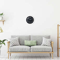 Relaxdays Horloge Murale Ronde Ø 20 cm Petite Horloge à Suspendre Design Classique à Piles Aiguilles Secondaires Blanc