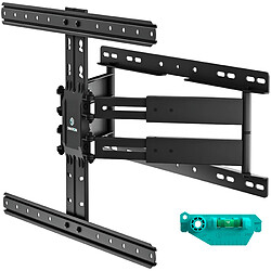 ONKRON Bras TV Mural Articulé pour 32" - 90" TV, Support Mural TV Universel Poids de 40 kg - Fixation Murale TV VESA 200x200 - 600x400 mm/Support Mural TV Orientable et Inclinable Pivotant SM2-B Noir