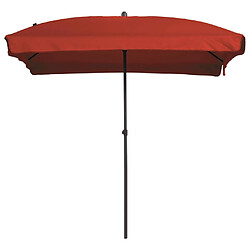 Madison Parasol de jardin Patmos Luxe rectangulaire rouge brique