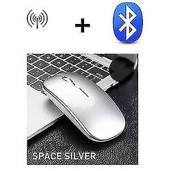 Universal 2,4 g à grande vitesse ultra-vitesse ultra-mince Bluetooth 5.0 Charge à double mode Mouse silencieuse sourisï¼ASLIVERï¼ ‰