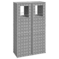 vidaXL Poteaux à panier de gabion 2 pcs 50x50x180 cm Fer