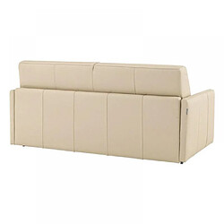 Acheter Inside 75 Canapé lit 3 places SUN convertible EXPRESS 140cm cuir vachette beige matelas épaisseur 16cm