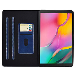 Etui en PU avec support et porte-carte pour votre Samsung Galaxy Tab A 10.1 (2019) T510/T515 - bleu