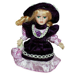 Acheter 20cm Poupées En Porcelaine De Style Vintage Pour Enfants Jouet Décoration De La Maison Décor Violet