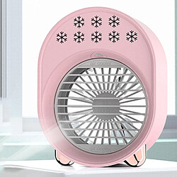 (Rose) Climatiseur de Bureau USB Portable Ventilateur de Refroidissement par Pulvérisation d'Ions Négatifs Humidificateur Évaporatif Réglable à 3 Vitesses pour les Voyages au Bureau à Domicile