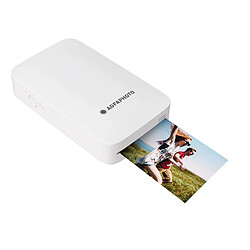 AGFA PHOTO - Realipix Mini P - Imprimante Photo Format 5,3 x 8,6 cm via Bluetooth - Sublimation Thermique 4Pass - Blanc - Blanc