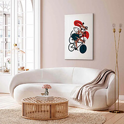 Decoshop26 Tableau toile de décoration impression sur toile Jeux Olympiques de Paris motif course cycliste 20x30 cm 11_0018422