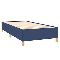 Avis vidaXL Sommier à lattes de lit avec matelas Bleu 80x200 cm Tissu