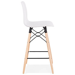 Avis Alterego Tabouret snack mi-hauteur 'MOZAIK MINI' blanc style scandinave