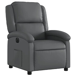 Avis vidaXL Fauteuil inclinable électrique Gris Similicuir