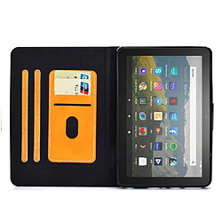 Etui en PU avec support et porte-cartes pour votre Amazon Fire HD 8 (2020) - kaki