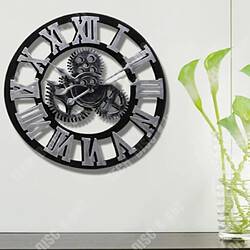 Avis Tech Discount TD® Style européen salon horloge murale art rétro moderne engrenage créatif horloge personnalité maison bar décoration horloge