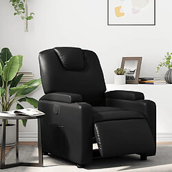 Maison Chic Fauteuil Relax pour salon, Fauteuil inclinable électrique Noir Similicuir -GKD45726