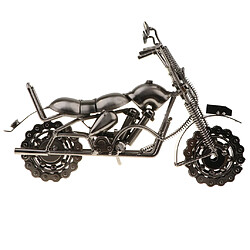 modèle de moto sculpture rétro moto pour décor de table à domicile argent gris pas cher