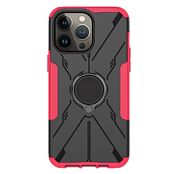 Coque en TPU anti-chocs avec béquille pour votre iPhone 14 Pro Max - rose