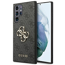 Ozzzo original faceplate coque guess guhcs22l4gmggr pour samsung s22 ultra (4g big metal logo / gris)