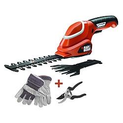 Black & Decker GSL700KIT Sculpte-haie Cisaille à gazon Taille-haie 7V Sécateur