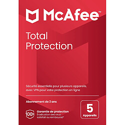 McAfee total protection - licence 2 ans - 5 postes - a télécharger