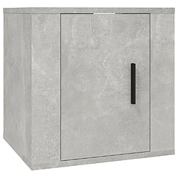 vidaXL Meuble TV mural Gris béton 40x34,5x40 cm