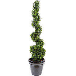 Pegane Plante artificielle haute gamme Spécial extérieur / Buis Artificiel forme Spirale - Hauteur : 160 cm