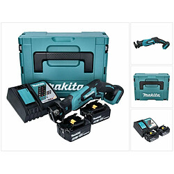 Makita DJR 185 RGJ Scie sabre sans fil Recipro 18 V + 2x Batteries 6.0 Ah + Chargeur + Coffret Makpac