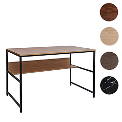 Mendler Bureau HWC-K80, table d'ordinateur table de travail tablette, métal MDF 120x60cm ~ naturel