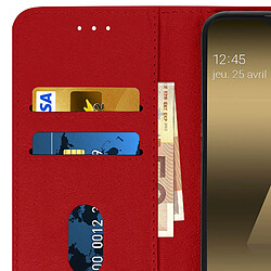 Avizar Housse Samsung Galaxy A20e Étui Porte-cartes Fonction Support rouge pas cher