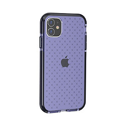 Wewoo Coque Souple Pour iPhone 11 Grille Motif Antichoc Transparent TPU Housse de protection Bleu