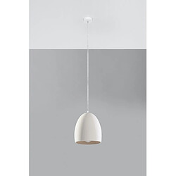 Luminaire Center Suspension Flawiusz Céramique blanc 1 ampoule 122cm