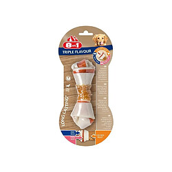 8in1 Triple Flavour Os a mâcher Premium M aux Boeuf, Porc, Poulet - Pour chien de race moyenne - 1 piece