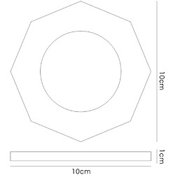 Avis Inspired Encastré Downlight Hexagonal Rim Only Clear, Requiert 100035310 pour compléter l'article