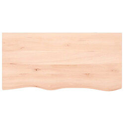 Avis vidaXL Étagère murale 100x50x(2-4) cm bois de chêne massif non traité