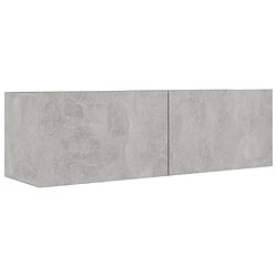 Avis vidaXL Ensemble de meubles TV 3 pcs Gris béton Bois d'ingénierie